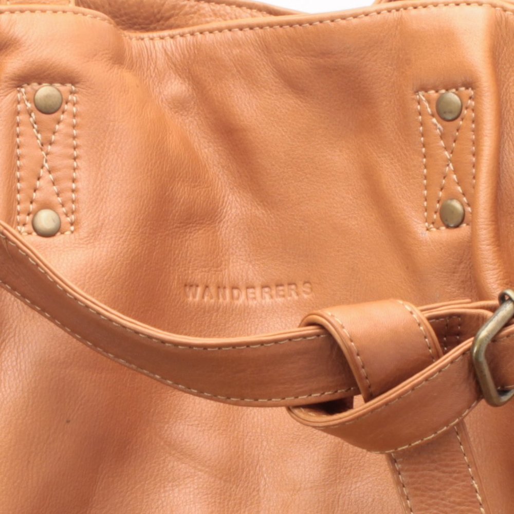 Wanderers Travel Co Madrid Handbag - Large Size Tan Leather - Picture 6 of 12